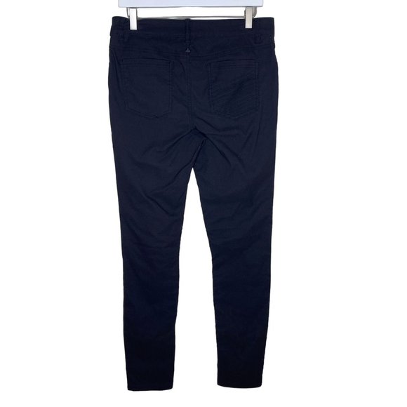 Prana "Brenna" Black Twill Moto Pants, Skinny Leg, Mid-Rise, Size 12 - Picture 2 of 10